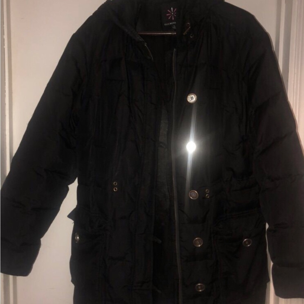 Isaac Mizrahi Women's Classic Black Puffer Coat